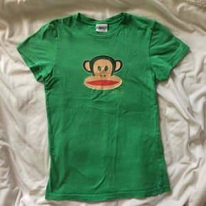 Paul Frank green T-shirt, Julius the monkey (round neck, short sleeve, print)